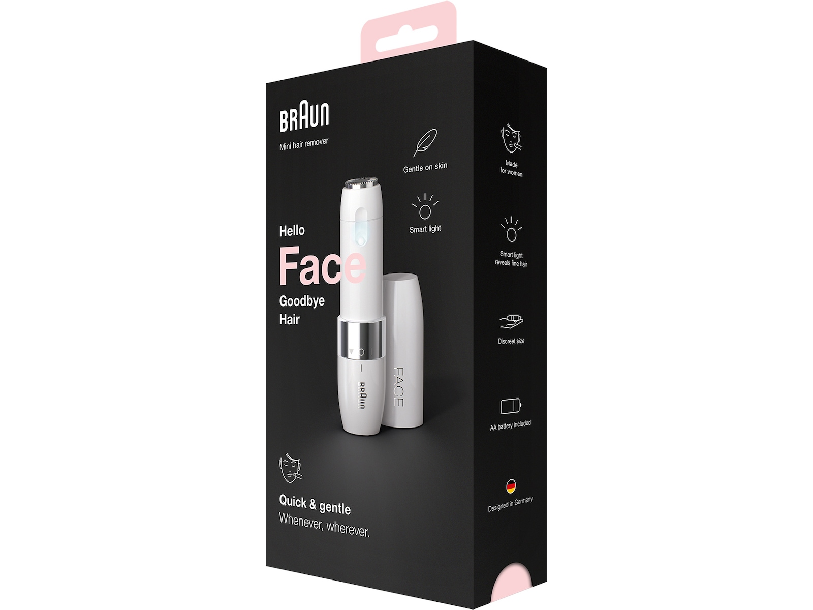 Face mini hårborttagare FS1000 med smartlight, vit Epilator & IPL-hårborttagning