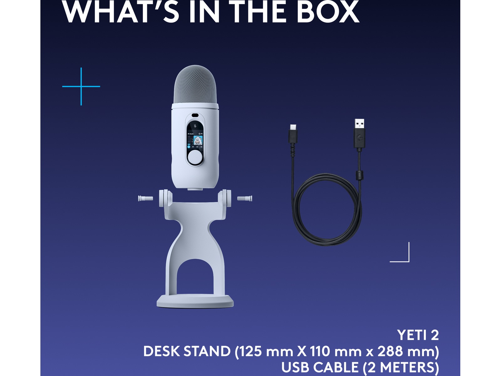 Logitech G Yeti 2 bordsmikrofon (vit) Mikrofon