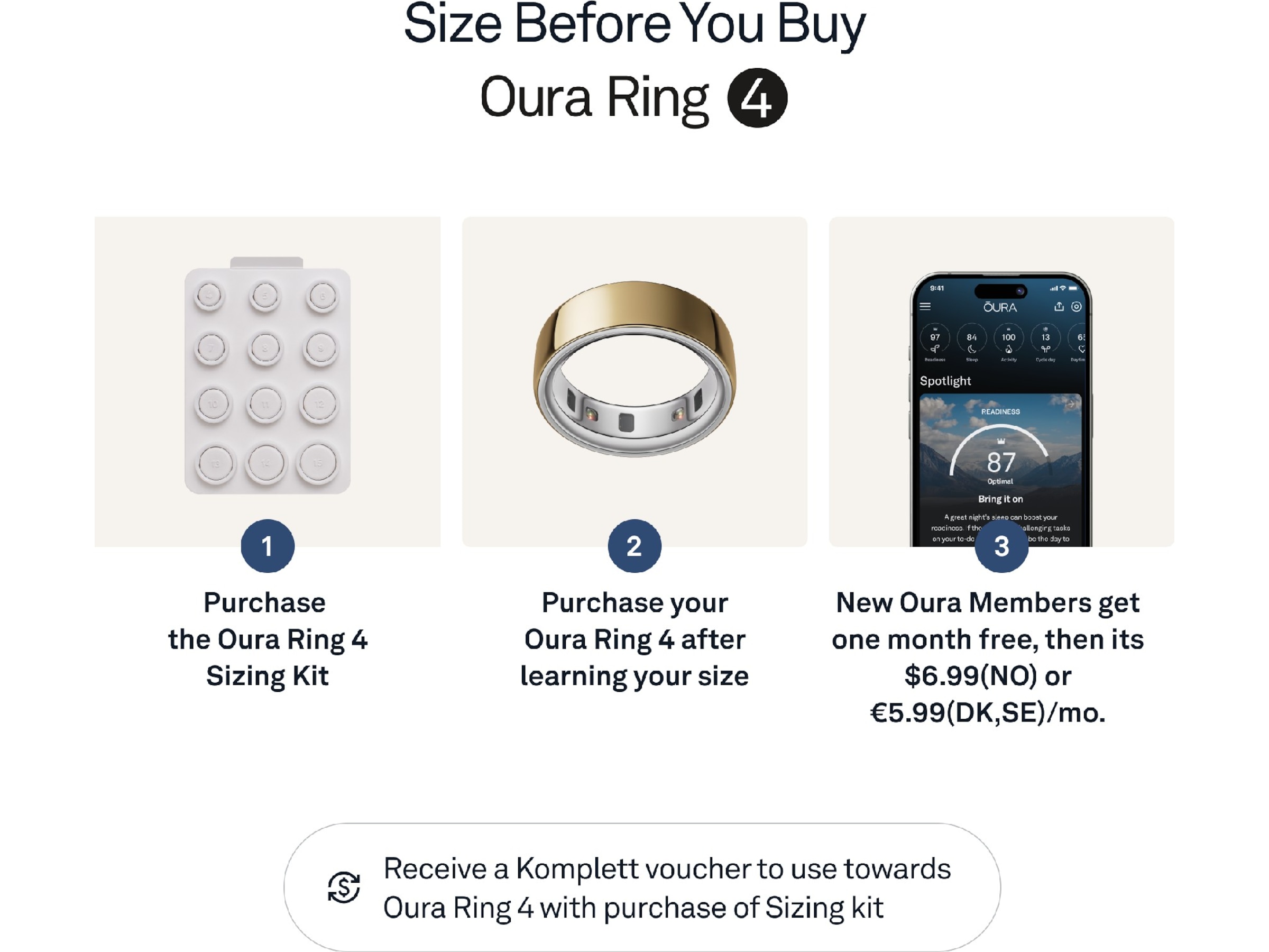 Oura Ring 4 Smart Ring str. 12 (guld) Smart ring