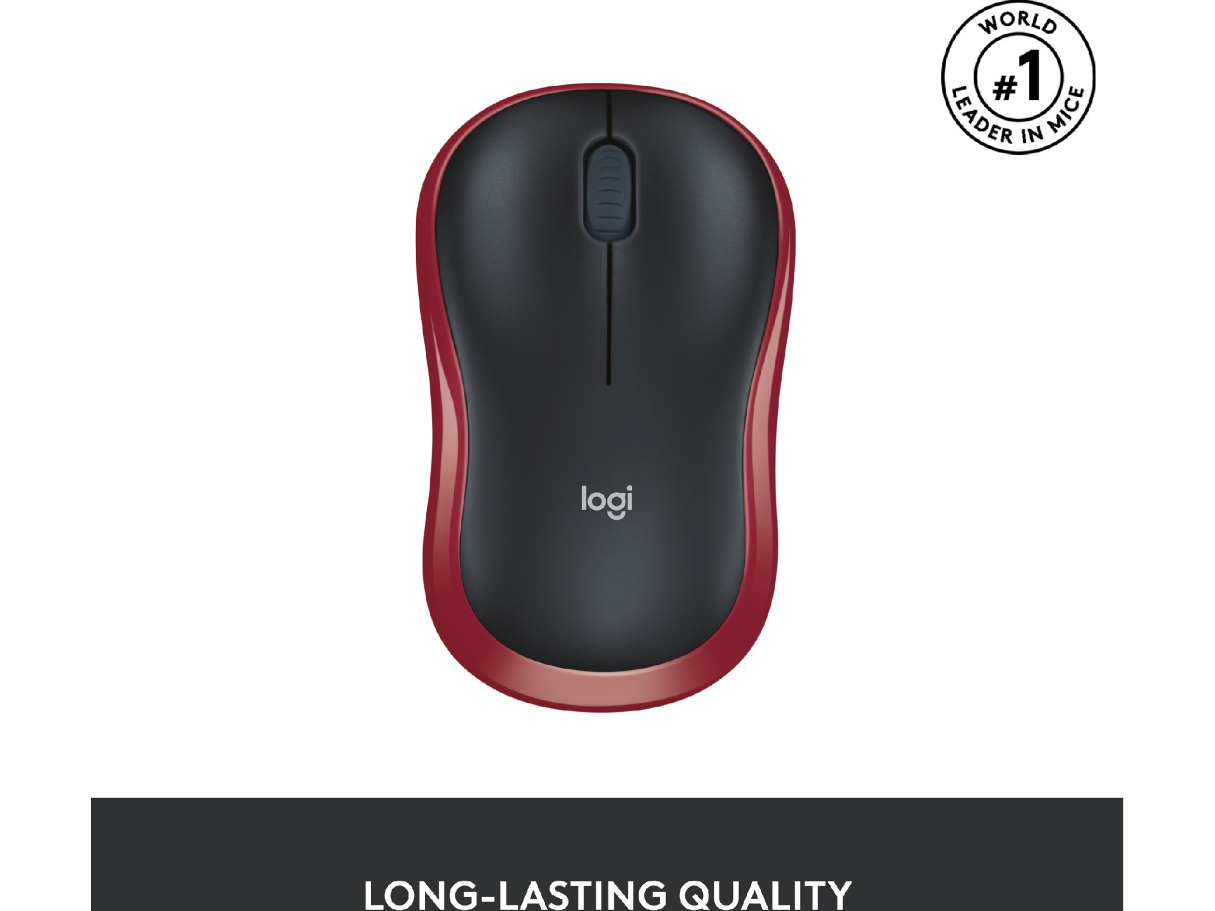 Logitech M185 Trådlös Mus Röd Mus