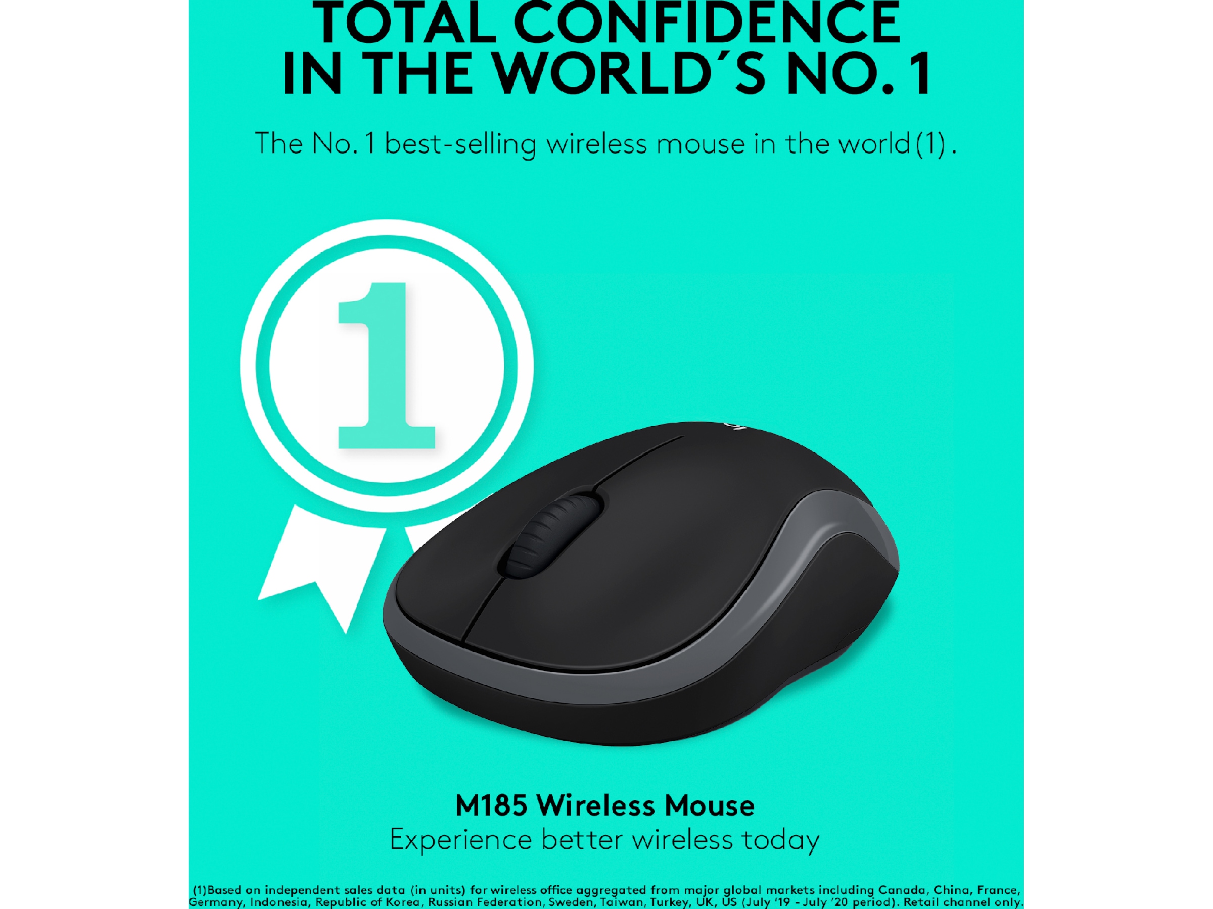 Logitech M185 Trådlös Mus Swift Grey Mus