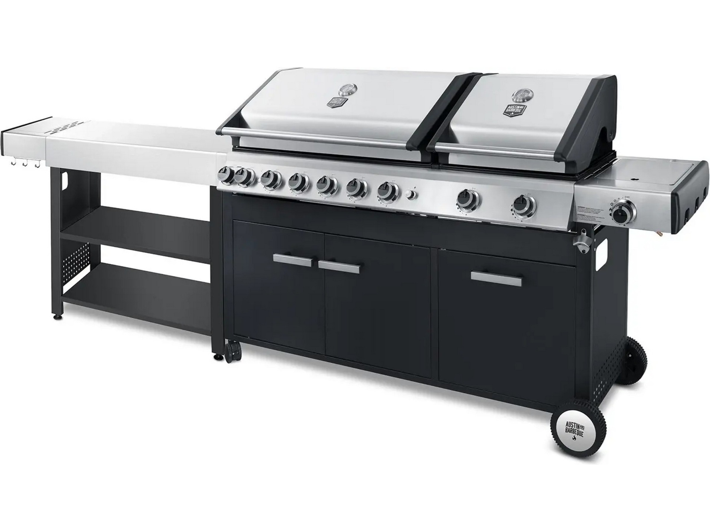 Austin and Barbeque Gasolgrill med 8 + 2 brännare & funktioner Utomhusgrillar