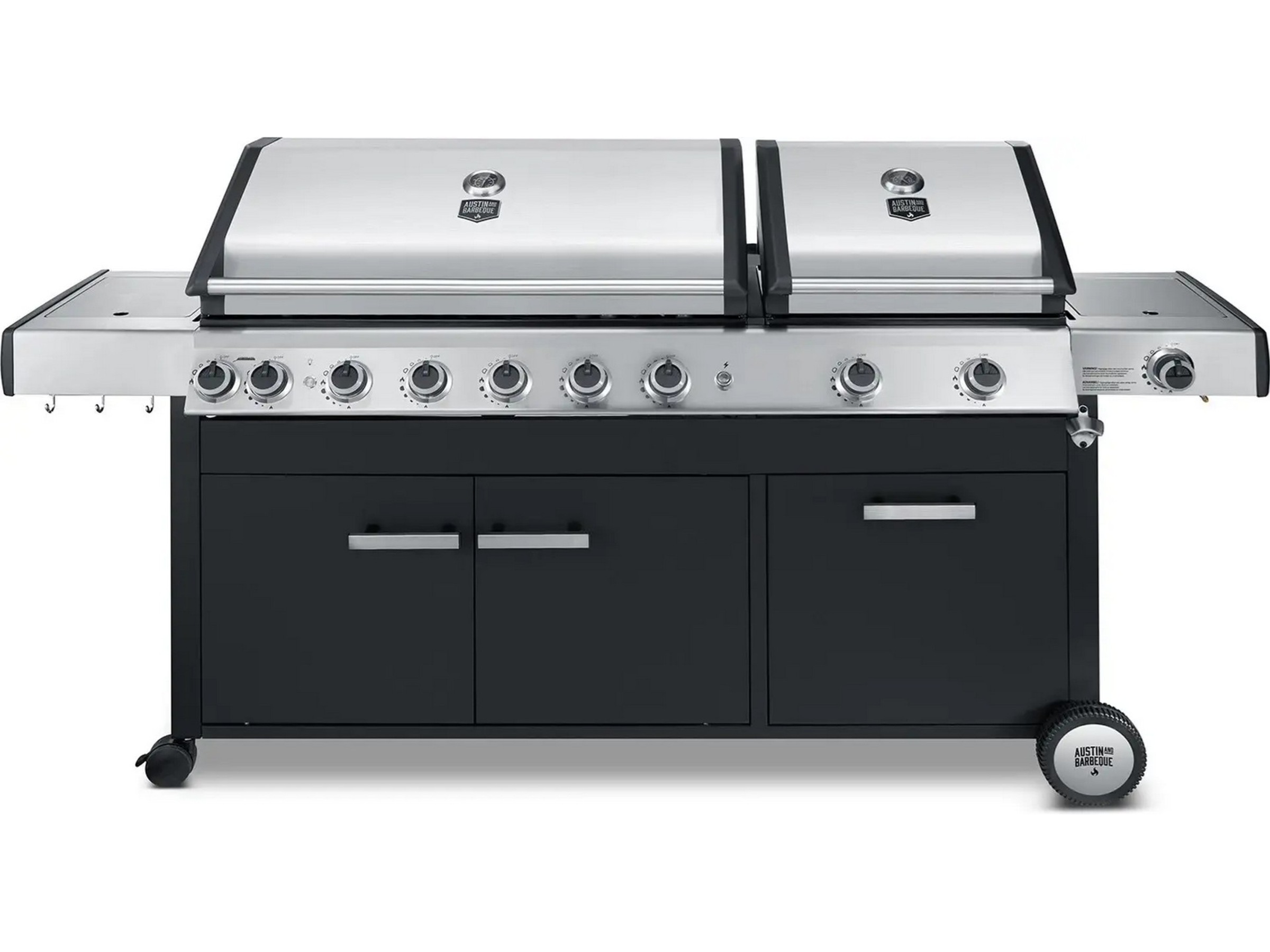 Austin and Barbeque Gasolgrill med 8 + 2 brännare & funktioner Utomhusgrillar