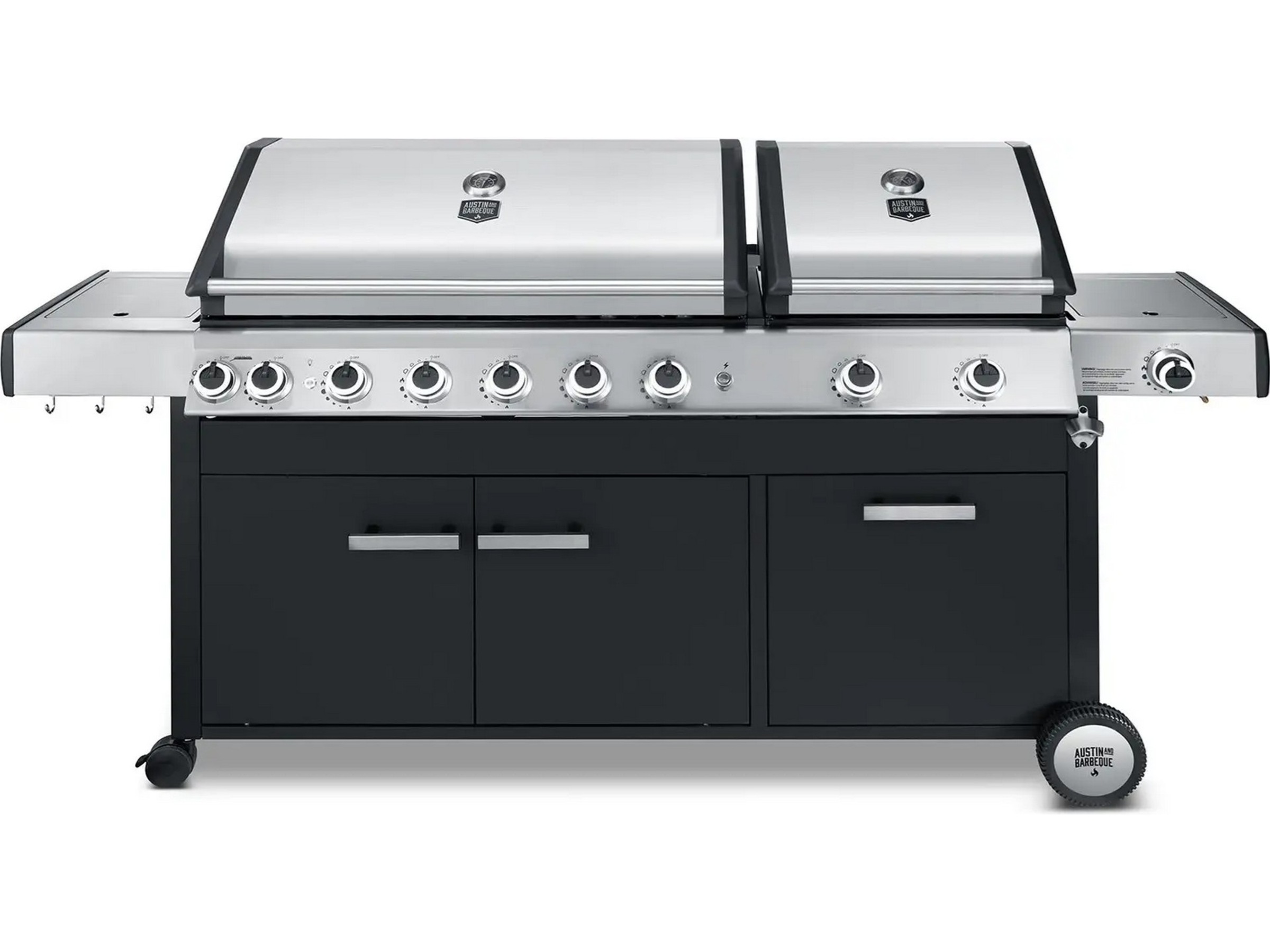 Austin and Barbeque Gasolgrill med 8 + 2 brännare & funktioner Utomhusgrillar