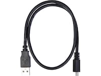 USB-A till USB Micro-B kabel 0,5m (svart) USB-kablar