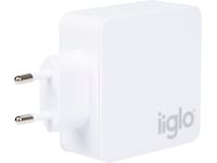 iiglo 48W Väggladdare (vit) Mobilladdare