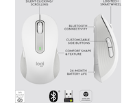 Logitech Signature M650 Medium  trådlös mus Offwhite Mus