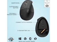 Logitech Lift Vertikal Vänster mus (graphite) Mus