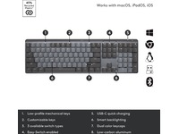 Logitech MX Mechanical Wireless Clicky (graphite) Tangentbord