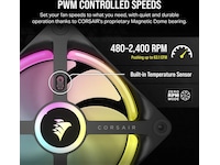 Corsair iCUE LINK QX120 RGB 120mm Fläkt (svart) Fläkt
