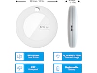 MiLi MiCollar Halsband för hundar, med spårningschip (svart) Bluetooth tracker & GPS