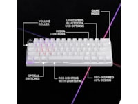 Logitech G Pro X 60 Lightspeed Tactile trådlöst gamingtangentbord (vit) Gamingtangentbord