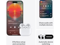 Apple AirPods 4 med brusreducering trådlösa öronproppar, in-ear (vit) In-ear hörlurar