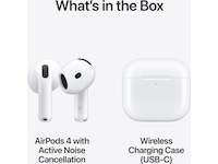 Apple AirPods 4 med brusreducering trådlösa öronproppar, in-ear (vit) In-ear hörlurar