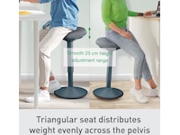 Leitz Ergo Active Balansstol med komfortsits, justerbar höjd 57-82 cm Kontorsstolar