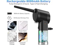 Mission SG 75W damm- och luftblåsare (svart) Rengöring