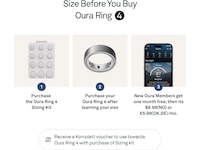 Oura Ring 4 Smart Ring str. 9 (borstad silver) Smart ring