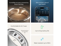 Oura Ring 4 Smart Ring str. 9 (borstad silver) Smart ring