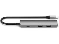 Satechi 4-i-1 Slim 4K Multiport docking (rymdgrå) Dockningsstation och USB-hub