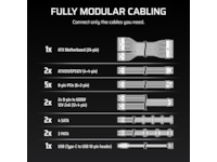 Corsair HXi Series HX1500i PSU (svart) Nätaggregat