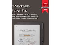 reMarkable Paper Pro 11,8" 64GB inkl. Marker Plus och Book Folio (basalt) Digitala anteckningsblock