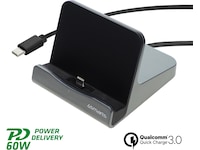 4smarts 60W USB-C laddningsstation (svart) Laddstation