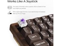 Keychron K2H-F1W-BO trådlöst mekaniskt tangentbord 75% Hall Effect valnöt Gamingtangentbord