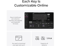 Keychron K2H-F1W-BO trådlöst mekaniskt tangentbord 75% Hall Effect valnöt Gamingtangentbord