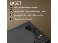 Sony PS-LX5BT trådlös Bluetooth-skivspelare med automatisk uppspelning Skivspelare