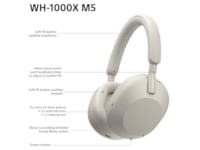 Sony WH-1000XM5 trådlösa hörlurar, Over-Ear (silver) -B-Grade Demo headset