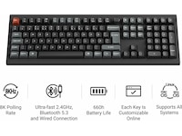 Keychron V6 Ultra 100% 8K Brown Trådlöst gamingtangentbord Gamingtangentbord