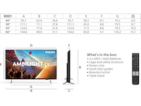 Philips 65'' PUS8001 4K Ambilight LED Smart TV (2026) 60 - 69 tums TV