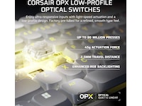 Corsair Vanguard Air 99 trådlöst gamingtangentbord (vit) -B-Grade Demo tangentbord