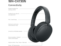 Sony WH-CH730N trådlösa brusreducerande hörlurar (svart) Hörlurar