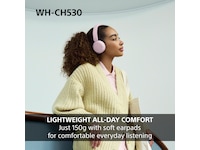 Sony WH-CH530 trådlösa Bluetooth-hörlurar (rosa) Hörlurar