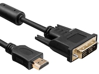 DVI till HDMI kabel 2m (svart) Skärmkablar