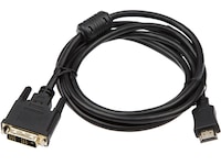 DVI till HDMI kabel 2m (svart) Skärmkablar