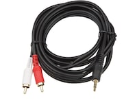 Minijack till RCA kabel 2m (svart) HiFi- och högtalarkablar