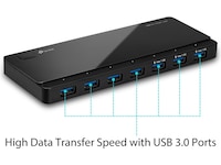TP-Link UH700 USB 3.0 7-Port Hub Dockningsstation och USB-hub