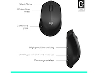 Logitech M330 Silent Plus Trådlös PC mus (svart) Mus