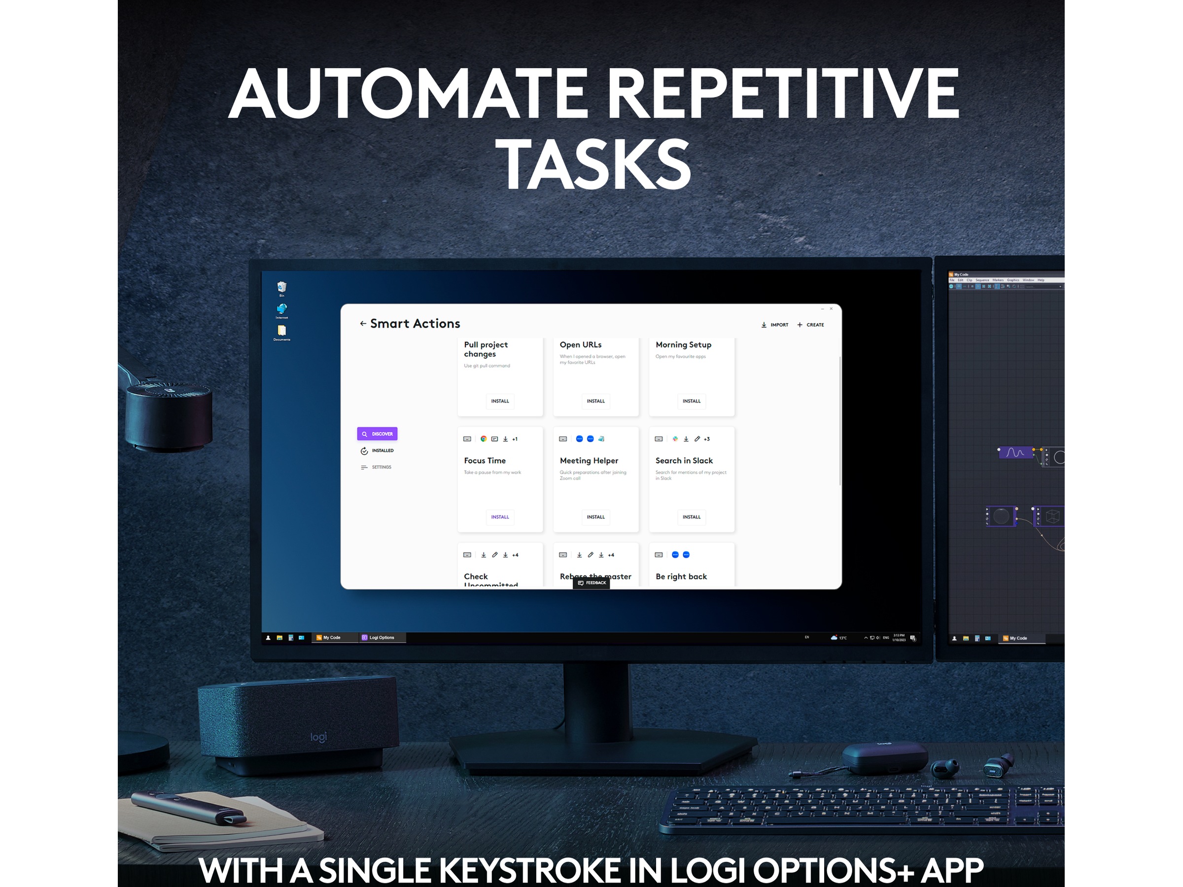 Logitech MX Keys S bundle (graphite) Tangentbord