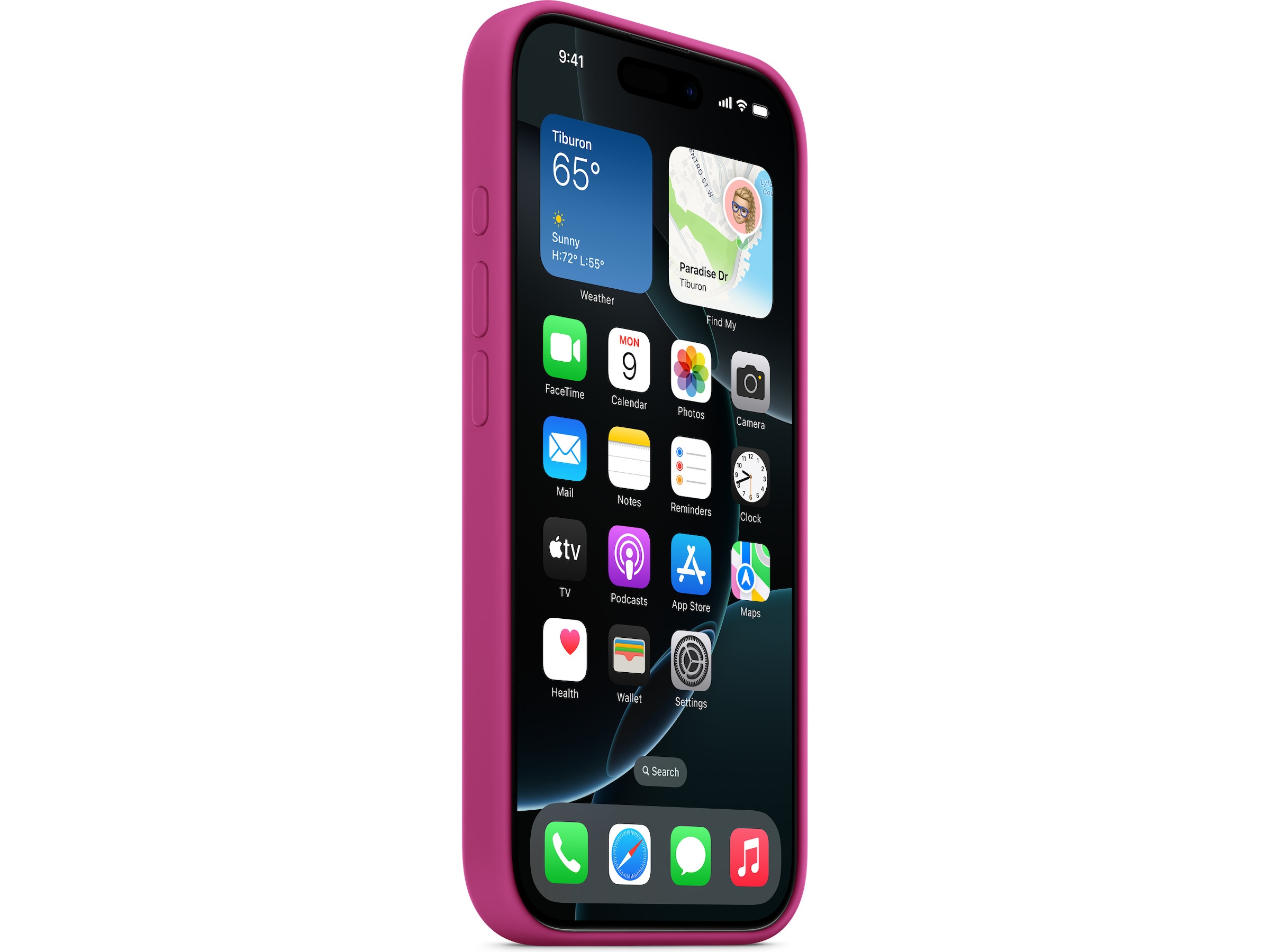 Apple iPhone 16 Pro Silikonskal (lila fuchsia) Skydd