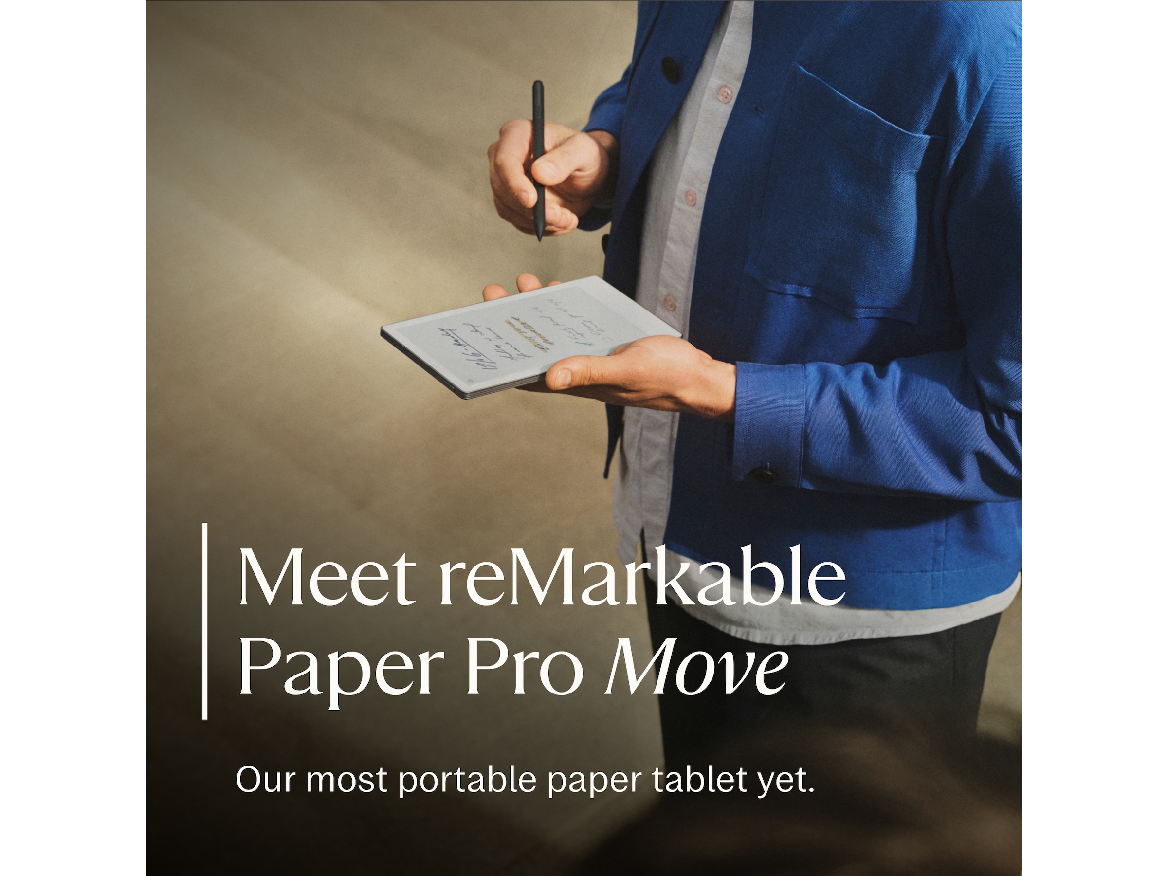 reMarkable Paper Pro Move 7,3" inkl. Marker Plus & Book Folio (svart skinn) Digitala anteckningsblock