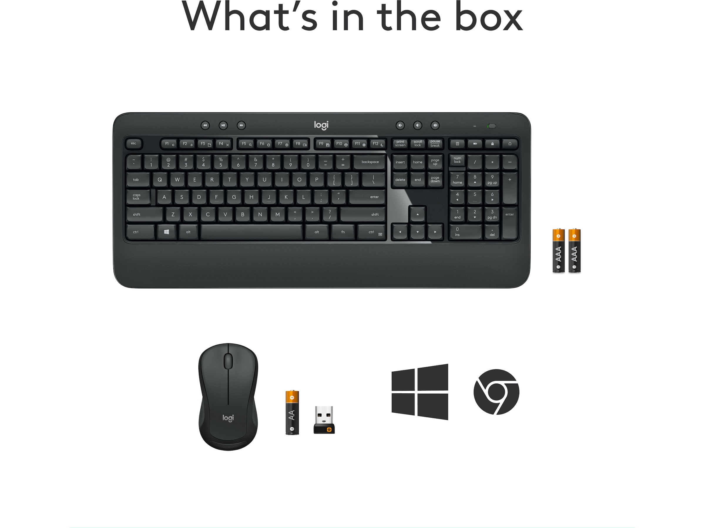 Logitech MK540 Advanced Combo Trådlös Mus & tangentbord -combo-paket