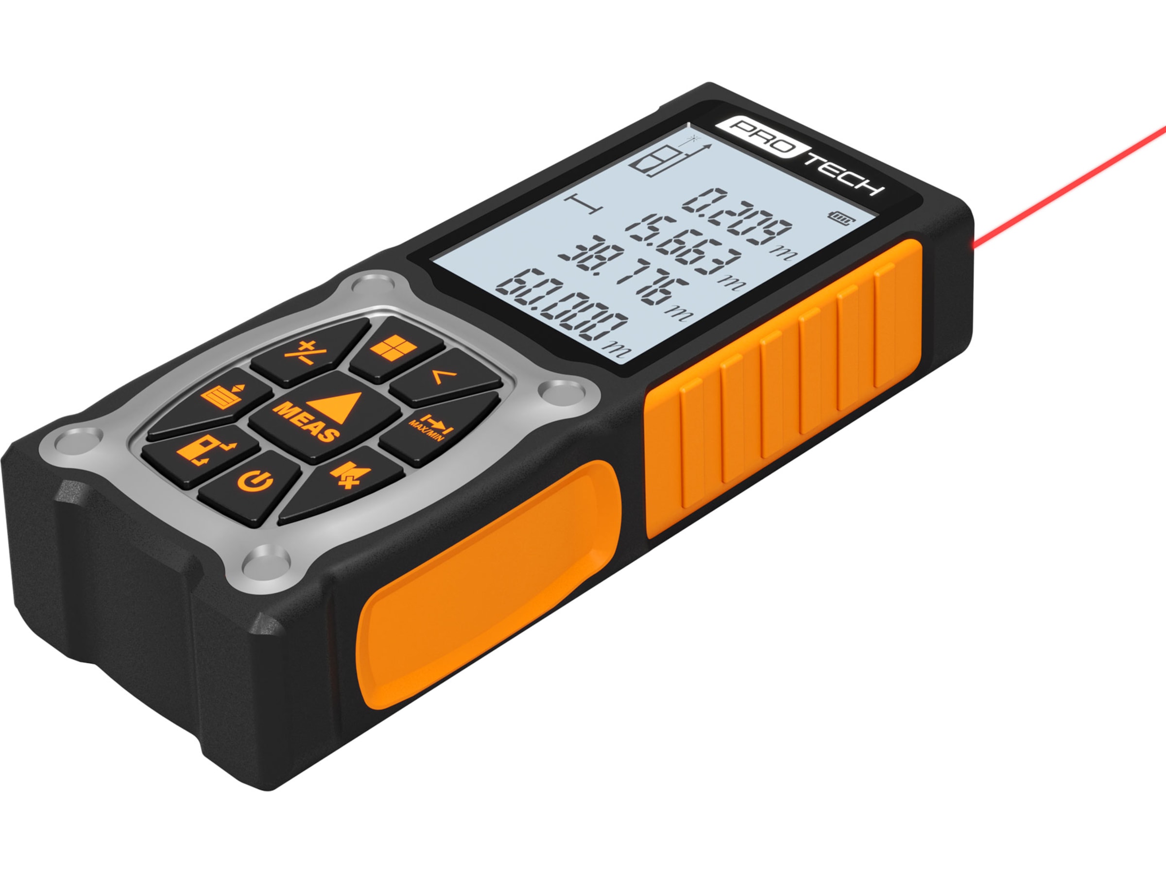 Protech avståndsmätare 60 meter röd laser Laser & Vattenpass