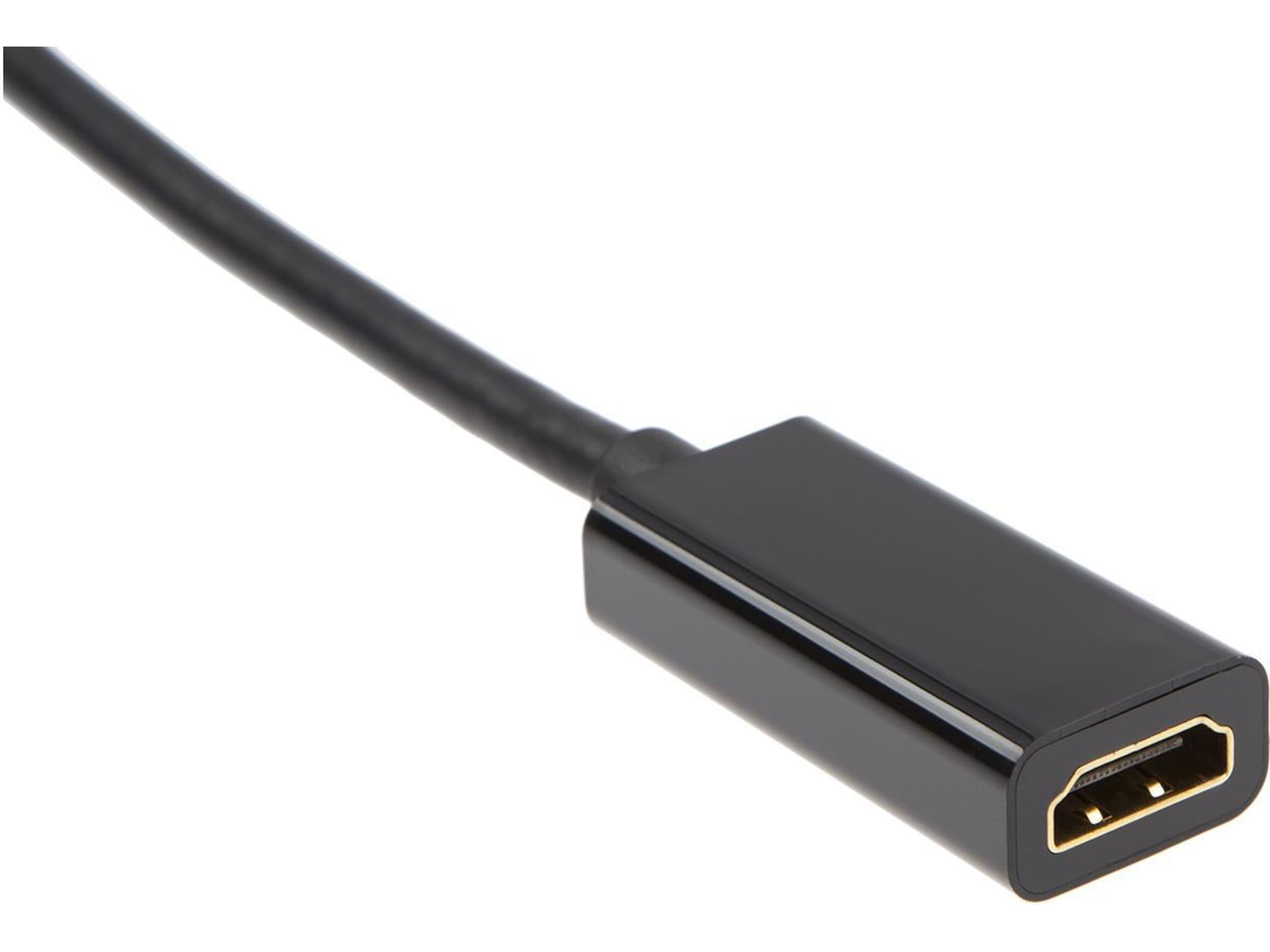Displayport till HDMI Adapter 5cm (svart) Kabel adapter och övergångar