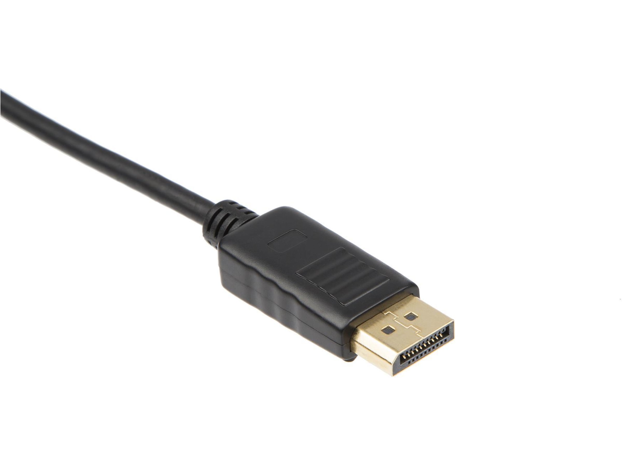 Displayport kabel 1m (svart) Skärmkablar