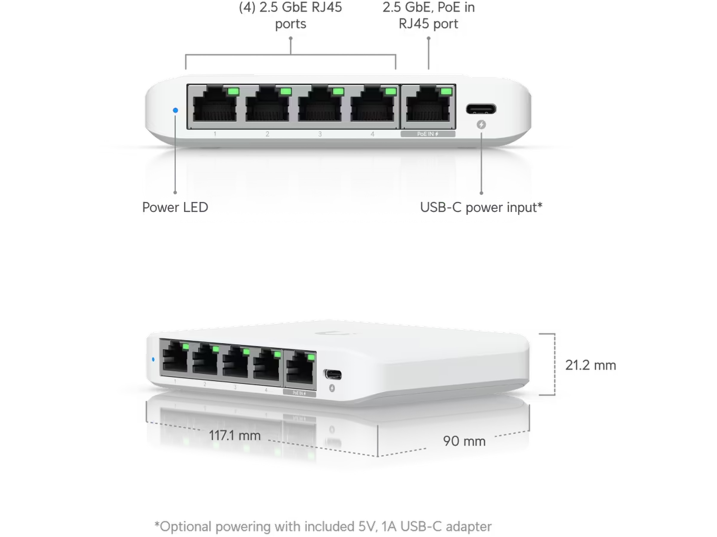 Ubiquiti UniFi Flex Mini 2.5.G switch Switchar