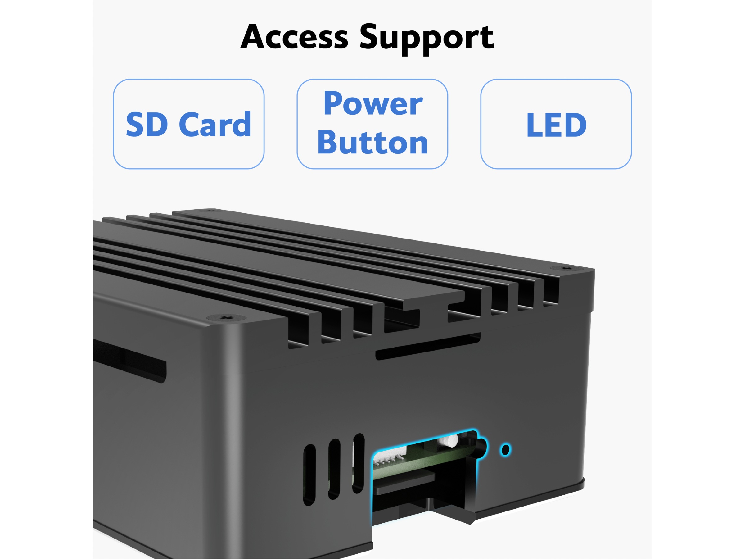 Akasa Pi-5 Pro Aluminium Case Tillbehör