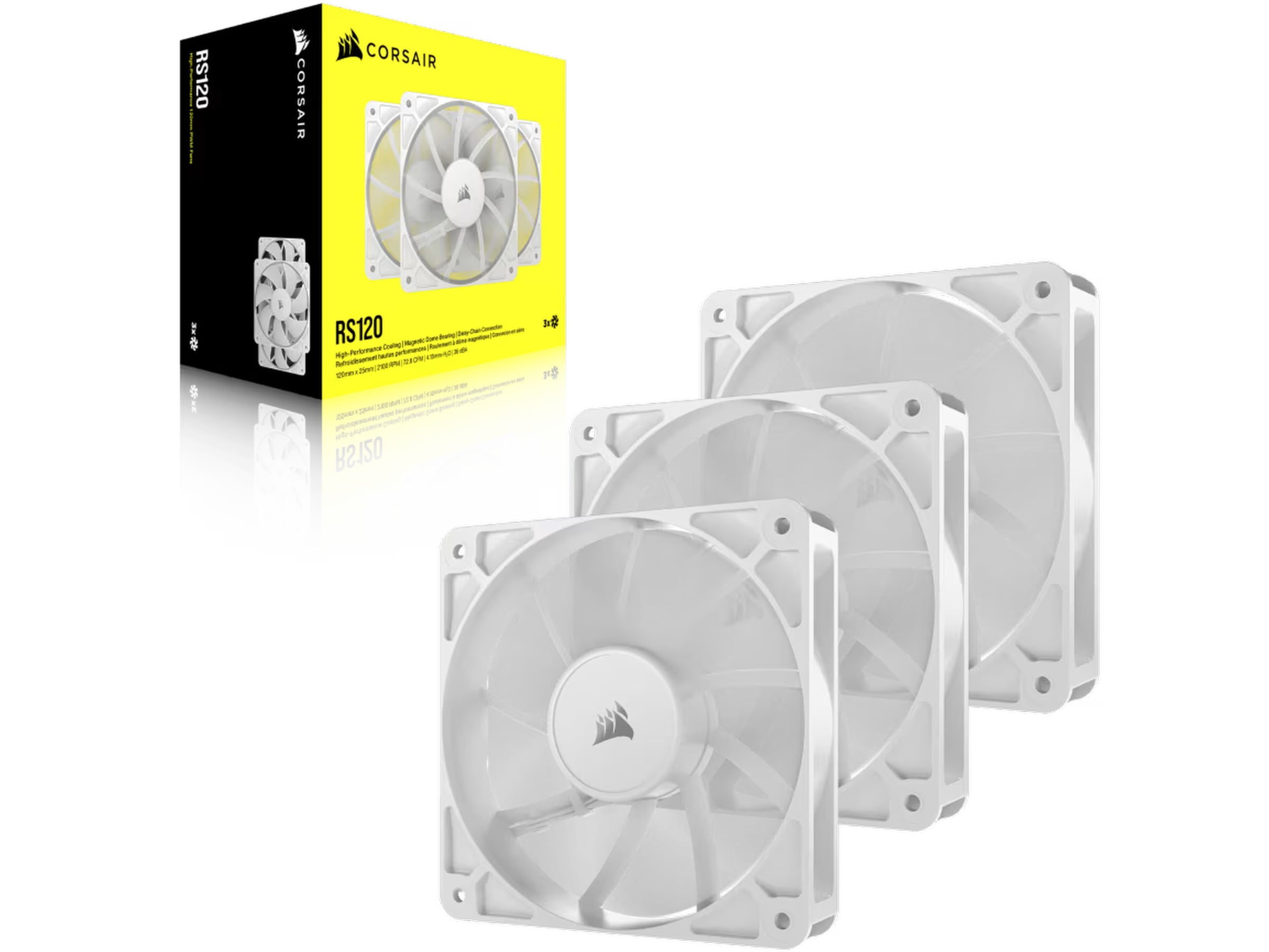 Corsair RS120 Fläkt 3pk (vit) Fläkt